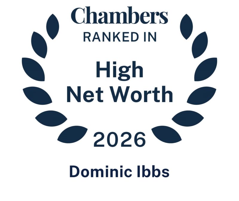 Dominic Ibbs ranked for private wealth by Chambers High Net Worth 2026