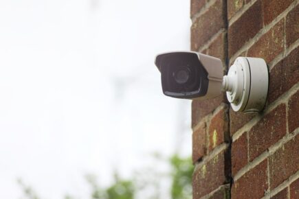 Camera on a building
