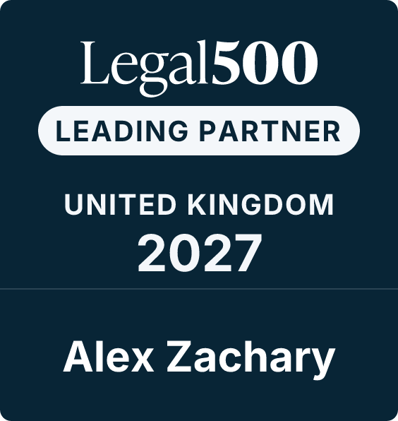 Alex Zachary ranked for Corporate and Commercial by Legal 500 2027