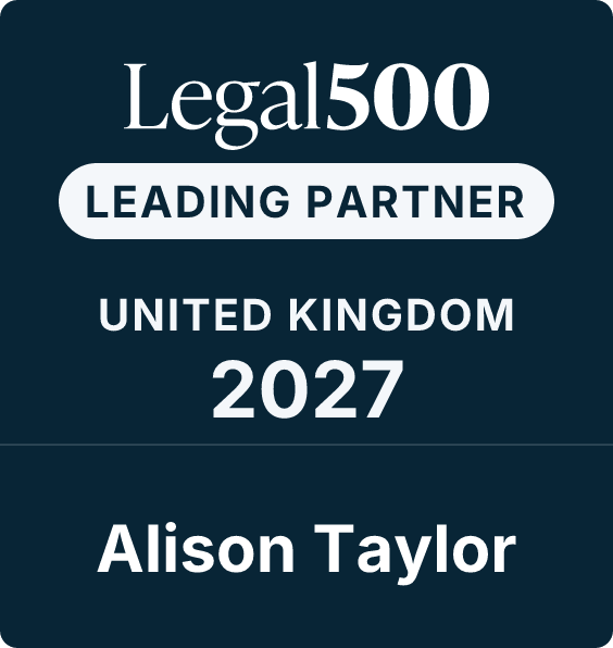 Alison Taylor ranked for Commercial property by Legal 500 2027
