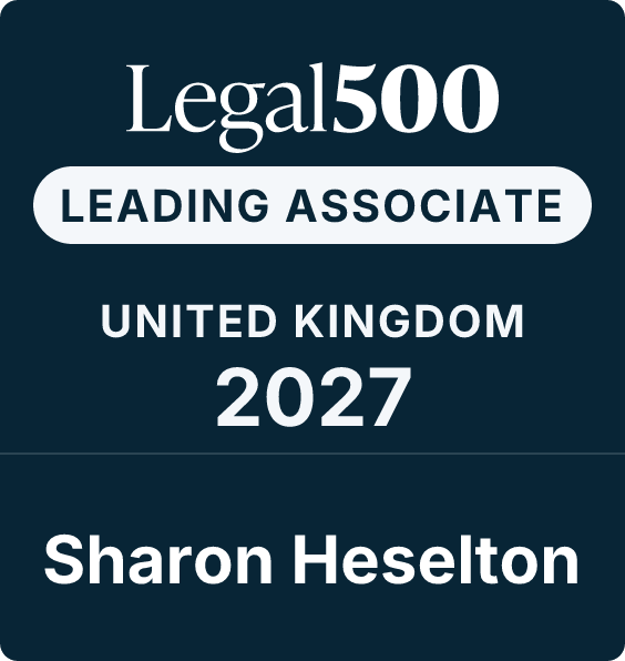 Sharon Heselton ranked for wills trust and probate by Legal 500 2027