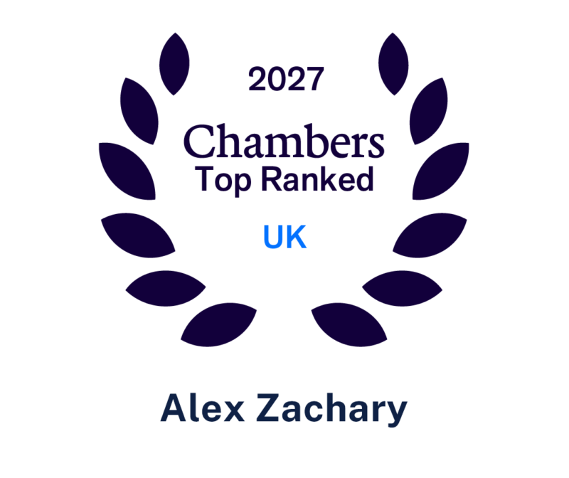 Alex Zachary ranked for Corporate by Chambers 2027