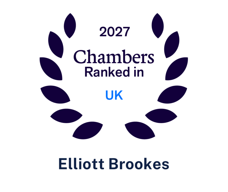 Elliott Brookes ranked for Real Estate Litigation by Chambers 2027