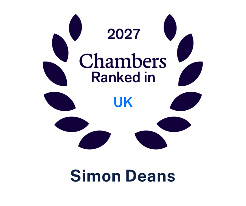 Simon Deans ranked for Corporate by Chambers 2027