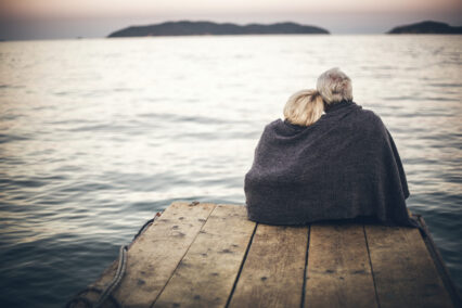 Husband and wife reviewing the future