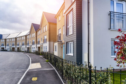 Newly built 3 story homes estate