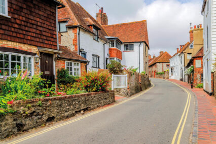 Row of houses on a road