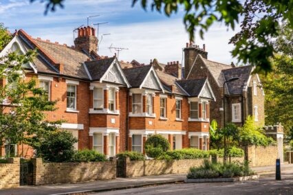 Row of residential houses